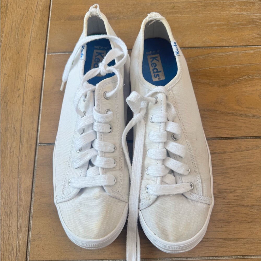 Keds White Canvas Sneakers Casual Low-Top